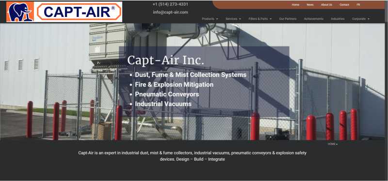 HarrisWeb Creative | Website design portfolio | Capt-Air Inc