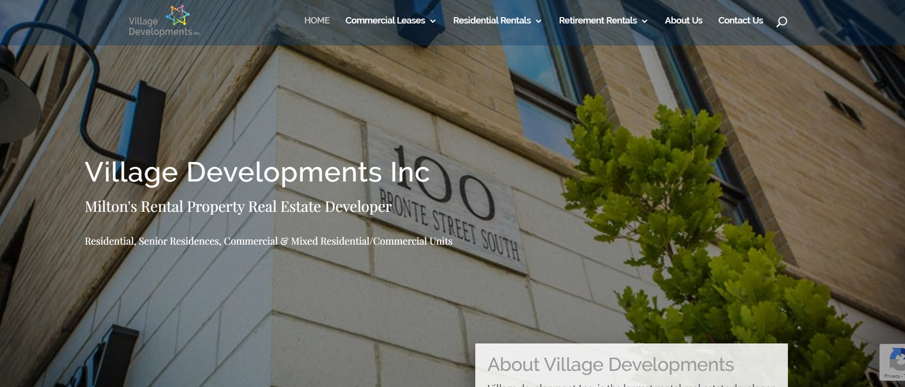 HarrisWeb Creative | Website design portfolio | villagedevelopments.ca