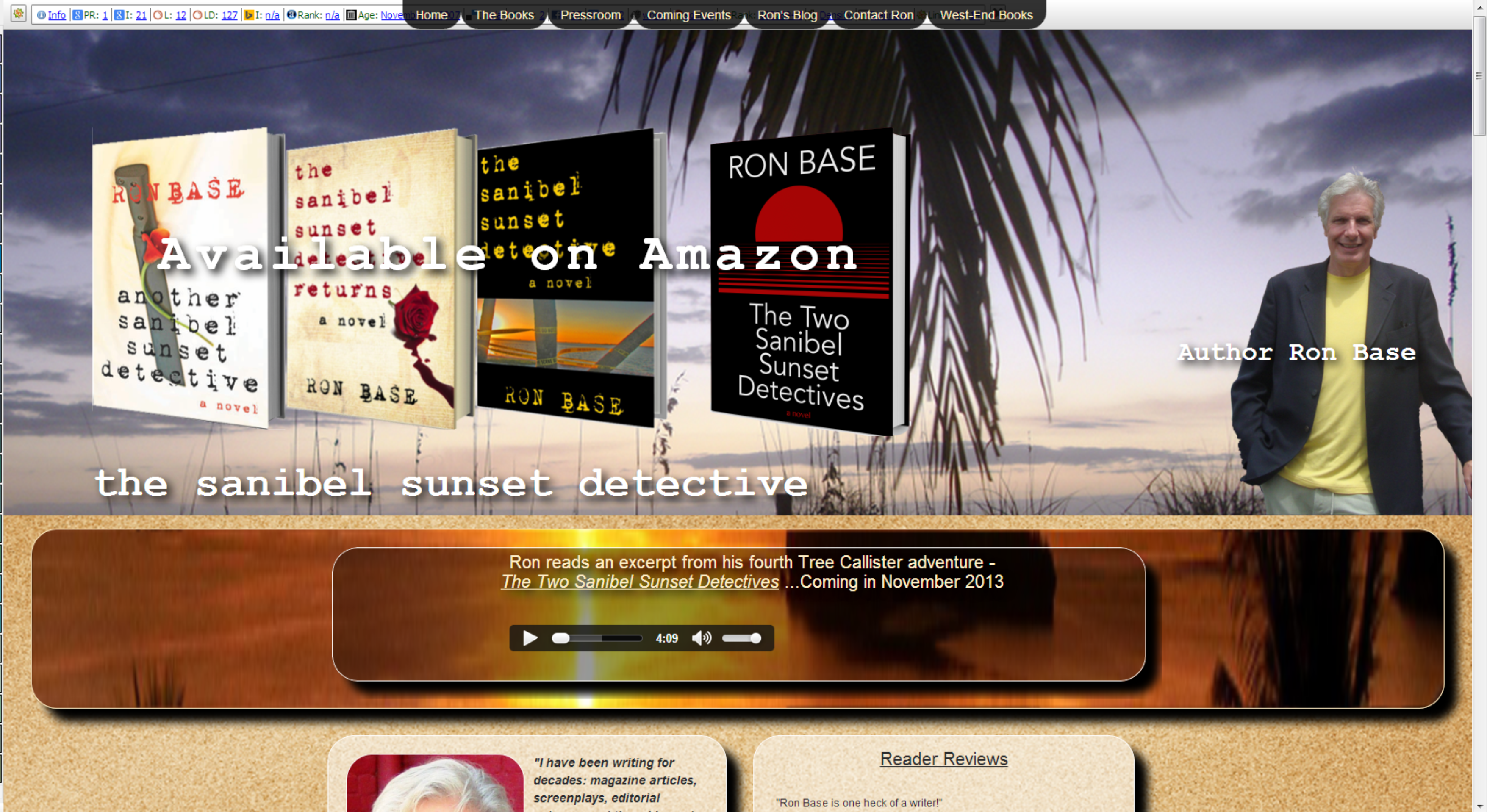 Website Design Milton – Ron Base an Author Site