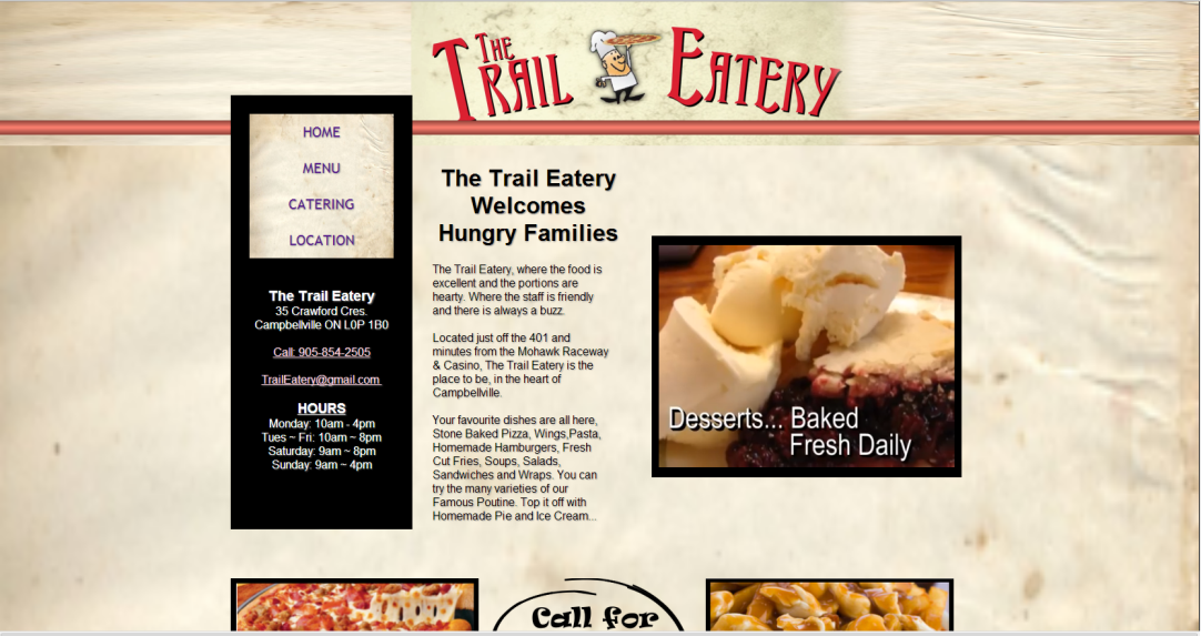 Website Design Milton – Trail Eatery